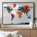 World Map Canvas Print – Detailed Map of the World Wall Art by MyGreatCanvas | Canvas Wall Art Prints | Photo Prints & Wall Decor