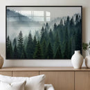 Captivating Misty Forest Wall Art Premium Canvas Print,