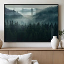 Captivating Misty Forest Wall Art Premium Canvas Print,