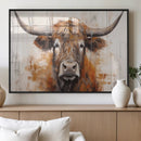 Vintage Scottish Highland Cow Cattle Art, Scottish Highland