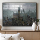 Disney Castle Wall Art Canvas Print, Living Kids Home Room