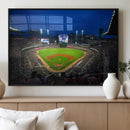 Truist Park Night Game Canvas Art - Atlanta Braves Stadium