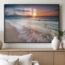 Sunset Beach Wall Art – Soothing Coastal Landscape, Ready to