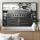 Vintage Farmall Tractor Wall Art Canvas Print, Rustic