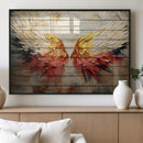 Abstract Angel Wings Canvas Wall Art – Framed and Ready to