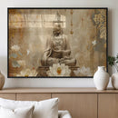 Buddha Wall Art Canvas Print, Buddha Meditation Room Decor,