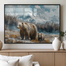 Bear and Baby Bear Wall Art Canvas Print
