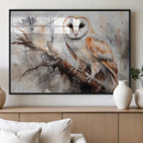 Barn Owl Wall Art | Watercolor Barn Owl Canvas Print |