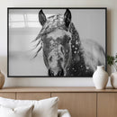 Western Wall Art | Black and White Winter Horse Wall Art | by MyGreatCanvas | Canvas Wall Art Prints | Photo Prints & Wall Decor