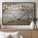 Forest Grove Wall Art | Serene Pathway Canvas Print | Ready