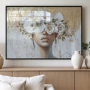 Golden Petal Wall Art - Canvas Print Flower Head Woman by MyGreatCanvas | Canvas Wall Art Prints | Photo Prints & Wall Decor