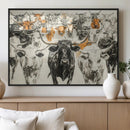 Farmhouse Wall Art | Western Longhorn Cattle Canvas Print | by MyGreatCanvas | Canvas Wall Art Prints | Photo Prints & Wall Decor