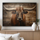 Longhorn Bull Wall Art | Canvas Print | Ready to Hang | by MyGreatCanvas | Canvas Wall Art Prints | Photo Prints & Wall Decor