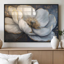 White Magnolia Flower Wall Art Canvas Print | Abstract