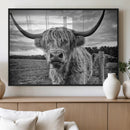 Scottish Highland Cow Wall Art Canvas Print | Ready to Hang