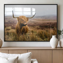 Scottish Highland Cow Canvas Wall Art – Rustic Farmhouse