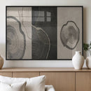 Minimalist Tree Rings Wall Art | Modern Abstract Canvas
