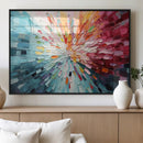 Radiant Bloom Abstract Floral Wall Art Canvas Print -