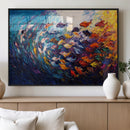 Vibrant Abstract Fish Swarm Art – Colorful Fish Inspired