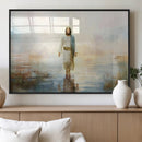 Framed Jesus Walking on Water Wall Art - 3-Panel Christian