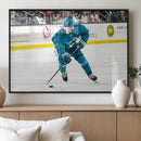San Jose Sharks Ice Hockey Player Wall Art Canvas Print