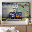 Banksy Life is Short Wall Art - Iconic Graffiti Art on by MyGreatCanvas | Canvas Wall Art Prints | Photo Prints & Wall Decor