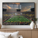 University of Michigan Wolverines Print Canvas, Football