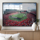 Cincinnati Bearcats Football Team Print - Nippert Stadium Wall Art Canvas Print