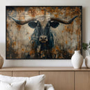 Longhorn Wall Art – Rustic Western Bull Canvas Print, Modern