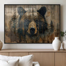 Abstract 399 Bear Wall Art | Rustic Cabin Wall Decor with