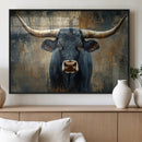 Texas Western Wall Art Canvas Print - Abstract Cow Longhorn by MyGreatCanvas | Canvas Wall Art Prints | Photo Prints & Wall Decor