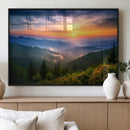 Majestic Mountain Sunrise Print | Landscape Wall Art |
