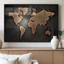 World Map Canvas Print – Framed Travel Map Wall Art for