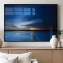 Blue Sunset Ocean Canvas Wall Art Print – Serene Coastal by MyGreatCanvas | Canvas Wall Art Prints | Photo Prints & Wall Decor