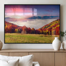 Autumn Mountain Foggy Landscape Wall Art Canvas Print | by MyGreatCanvas | Canvas Wall Art Prints | Photo Prints & Wall Decor