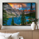 Canadian Rockies Moraine Lake Wall Art Canvas Print, Pine
