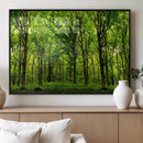 Lush Green Forest Canvas Print | 3-Panel Forest Wall Art |