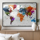 World Map Canvas Print – Framed Travel Map Wall Art for by MyGreatCanvas | Canvas Wall Art Prints | Photo Prints & Wall Decor