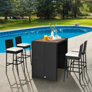 5 Pieces Patio Acacia Wood Dining Set by LJGDeals