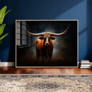 Abstract Texas Longhorn Wall Art Print | 3-Panel Large Texas by MyGreatCanvas | Canvas Wall Art Prints | Photo Prints & Wall Decor