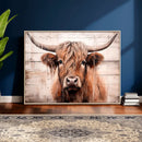 Vintage Scottish Highland Cow Cattle Art Print Farmhouse