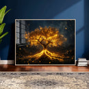 Golden Tree of Life Canvas Wall Art Print - Majestic Glowing by MyGreatCanvas | Canvas Wall Art Prints | Photo Prints & Wall Decor