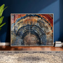 Abstract Tree Ring Wall Art Canvas Print – Colorful Framed