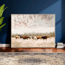 Longhorn Cattle Wall Art Canvas Print – Framed Texas Ranch