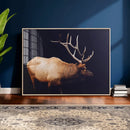 Rustic Elk Wall Art Canvas Print – Framed Moody Wildlife Art by MyGreatCanvas | Canvas Wall Art Prints | Photo Prints & Wall Decor