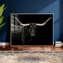 Texas Longhorn Wall Art Canvas Print – Framed Rustic Western