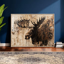 Moose Canvas Wall Art — Rustic Wildlife Painting Print | by MyGreatCanvas | Canvas Wall Art Prints | Photo Prints & Wall Decor