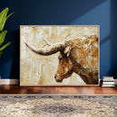 Rustic Longhorn Bull Wall Art Canvas Print – Vintage Western by MyGreatCanvas | Canvas Wall Art Prints | Photo Prints & Wall Decor
