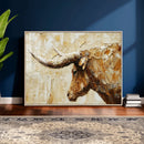 Rustic Longhorn Bull Wall Art Canvas Print – Vintage Western by MyGreatCanvas | Canvas Wall Art Prints | Photo Prints & Wall Decor