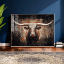 Abstract Longhorn Wall Art Canvas Print – Vintage Western by MyGreatCanvas | Canvas Wall Art Prints | Photo Prints & Wall Decor